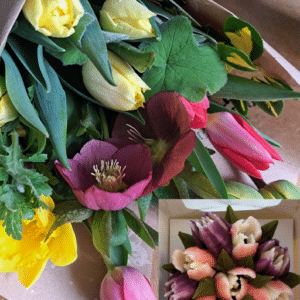 Mothers Day Combo Petite Bouquet + Single Cupcake