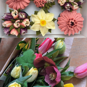 Mothers Day Petite Bouquet + 1/2 dozen Floral Cupcakes